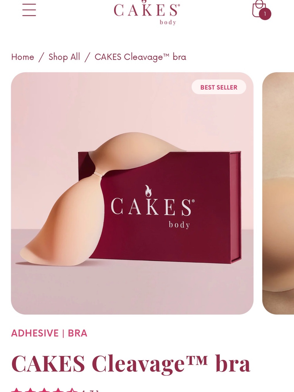 Cakes Body Cleavage Bra - CAKES - Picture 3 of 5